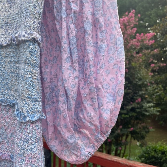 🚨Last Call!!!🚨LoveShackFancy Ensley Mini Dress in Blueberry Dust 🎀🤍 - Picture 7 of 8